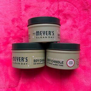 Mrs. Meyers Clean Day Soy Candle Bundle Iowa Pine Scent new
